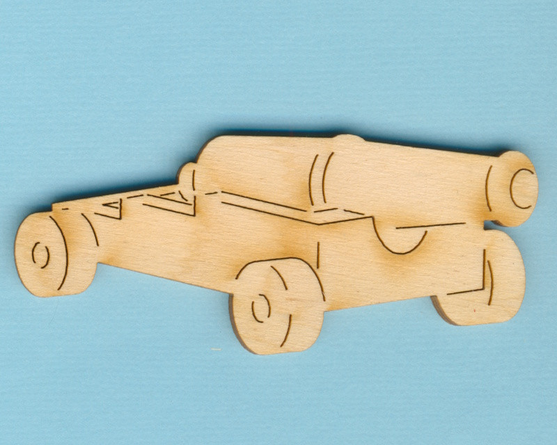 prh3408 Holz Deko Schiffskanone 8cm