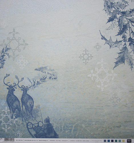 7007004 Scrapbook Papier Schlittenfahrt 30,5x30,5cm