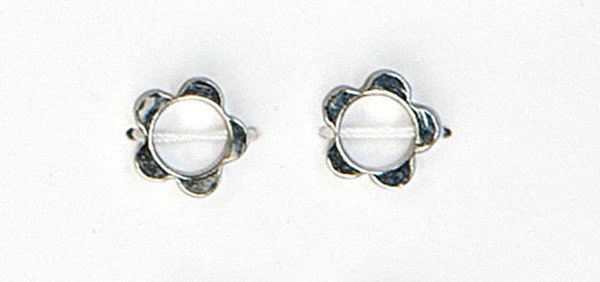 1320911 Metallzwischenteil Blume silber 6mm