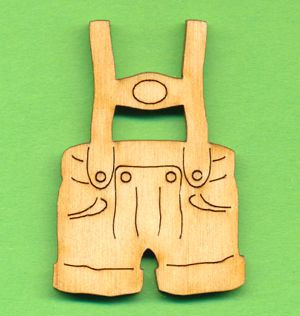 Holz-Deko Lederhosen 3cm
