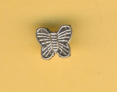 2353w Metallteil Schmetterling 10,2 x 8,7mm silber