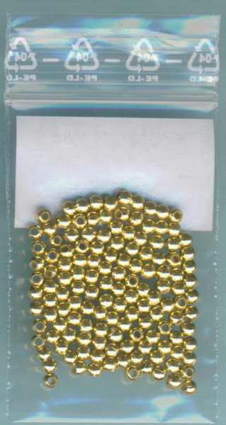kyg0073g Wachsperlen 3mm gold metallic 125 Stück in Packung
