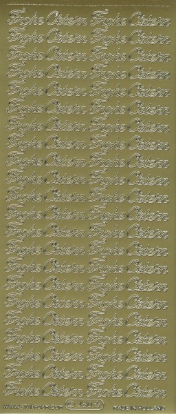 ls480g Sticker Frohe Ostern 3 gold