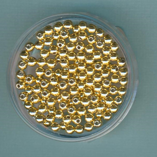 071003934 Wachsperlen 3mm gold metallic 125 Stück