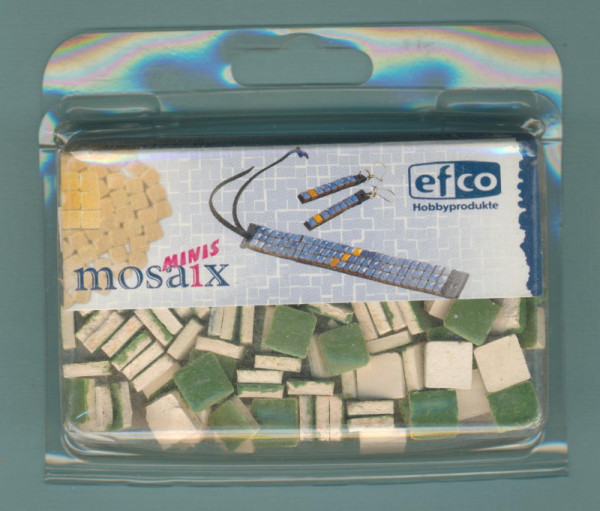 2295667 efco mosaix minis 10x10mm glasiert grün 70g