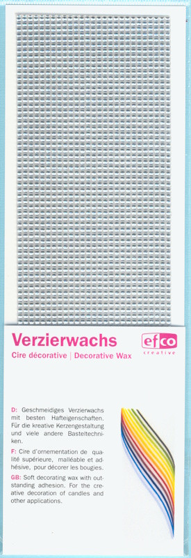 3522102 Kerzen Wachs-Perlstreifen 200x2mm silber 27 Stück