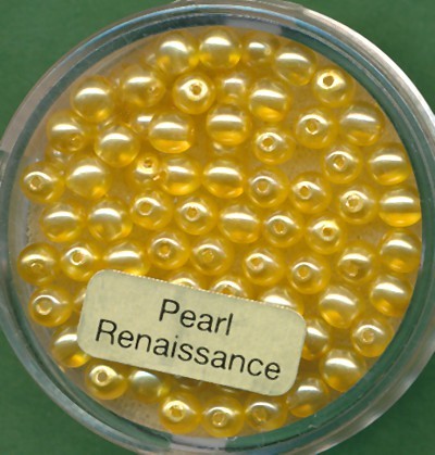 078004434 Crystal Renaissance Perlen 4mm gelb 75 Stück in Dose