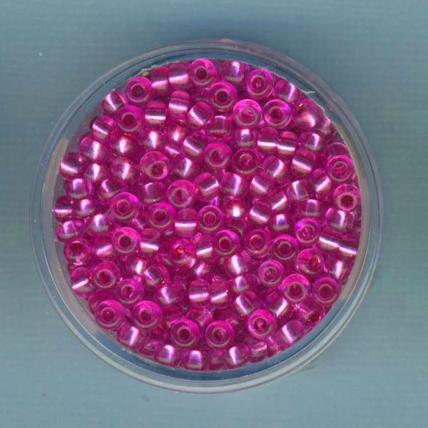 1022241 Rocailles 3,5mm pink Silbereinzug 17g