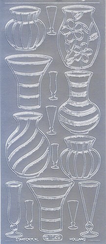 cl1049s Sticker Vasen silber