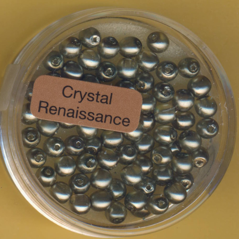 0780-04464 Crystal Renaissance Perlen 4mm grau 75 Stück
