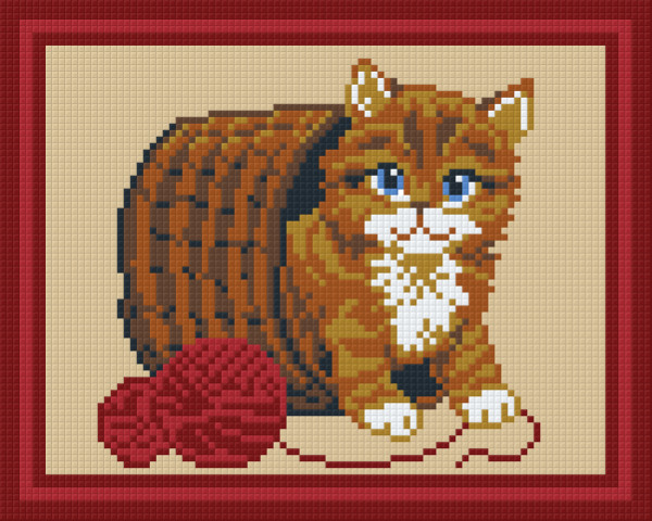 804093 Pixelhobby Klassik Set Katze mit Wollknäuel