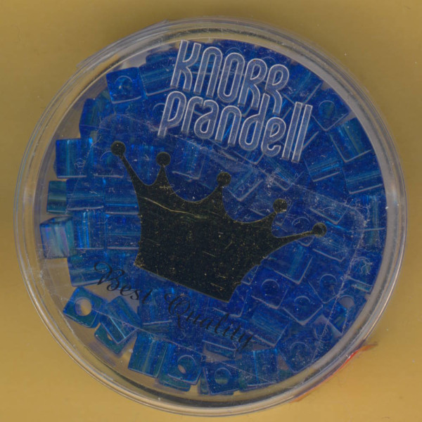 5531150 Glasperlen Würfel 4mm azurblau transparent 15g