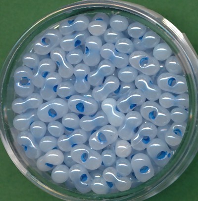 9644984 Farfalle Perlen 6,5x3,2mm wachs blau 17g