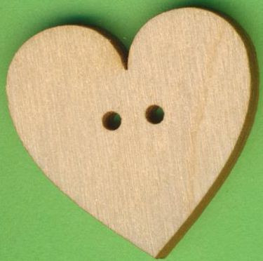 buh2603 Holzknopf Herz symmetrisch 30mm breit