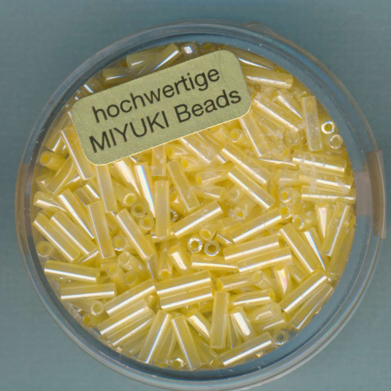 9661-144 Miyuki Stifte 6mm perlmutt gelb 10g