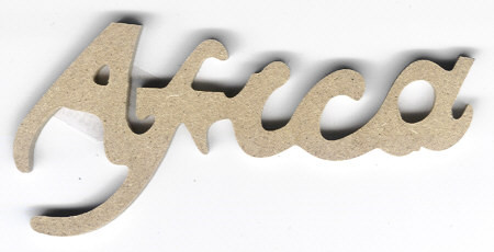 073600024 Holz Dekor Schriftzug Africa 12,4x6cm