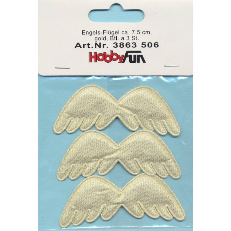 3863506 Engelsflügel 7,5cm gold 3 Stück