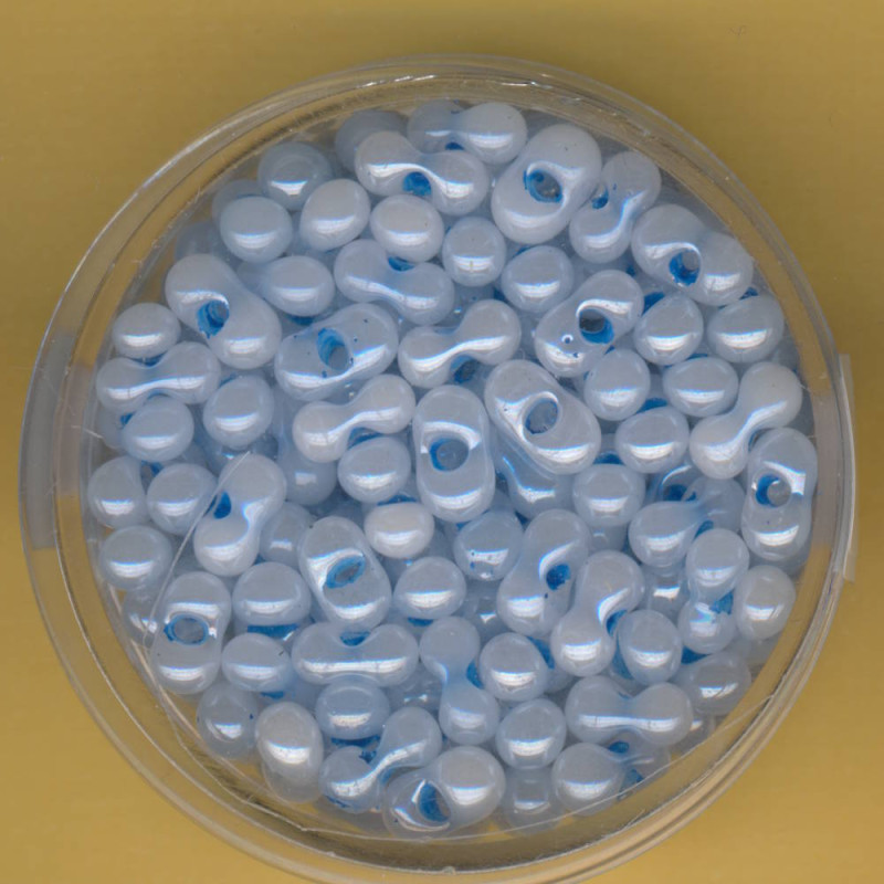9644-984 Farfalle Perlen 6,5x3,2mm wachs blau 17g