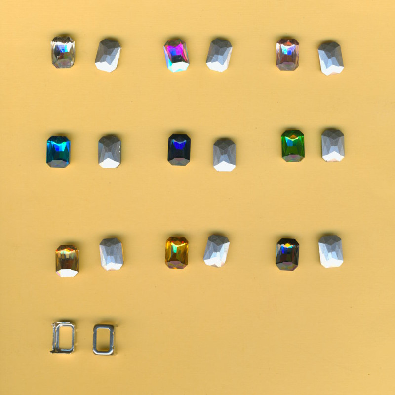 Rivoli Glassteine Rechteck 14x10mm