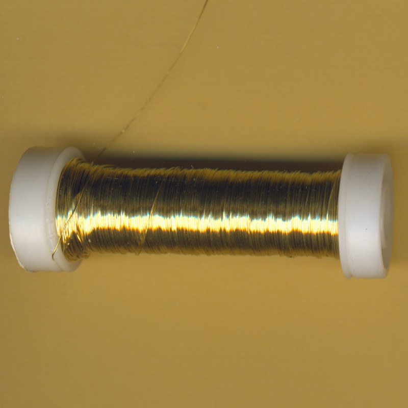 1225-20931 Kupferdraht 0,2mm gold 50m