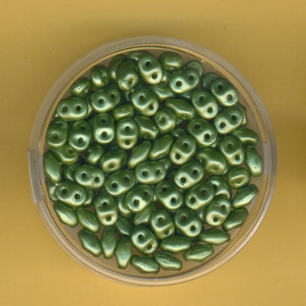 9673-05214 Super Duo Beads 2,5x5mm oliv 8g