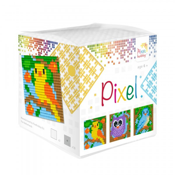 29008 Pixelhobby Klassik Set kleine Basisplatte Vögel Eule
