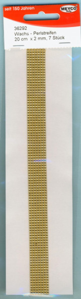 36292 Wachs-Perlstreifen 20cmx2mm gold 7 Stück