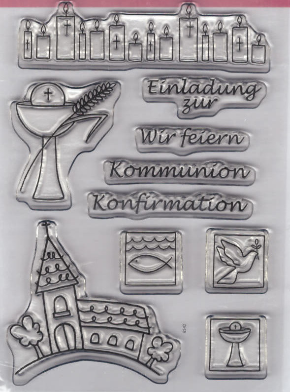 4511235 Stempel Clear Kommunion Konfirmation 74 x 105mm