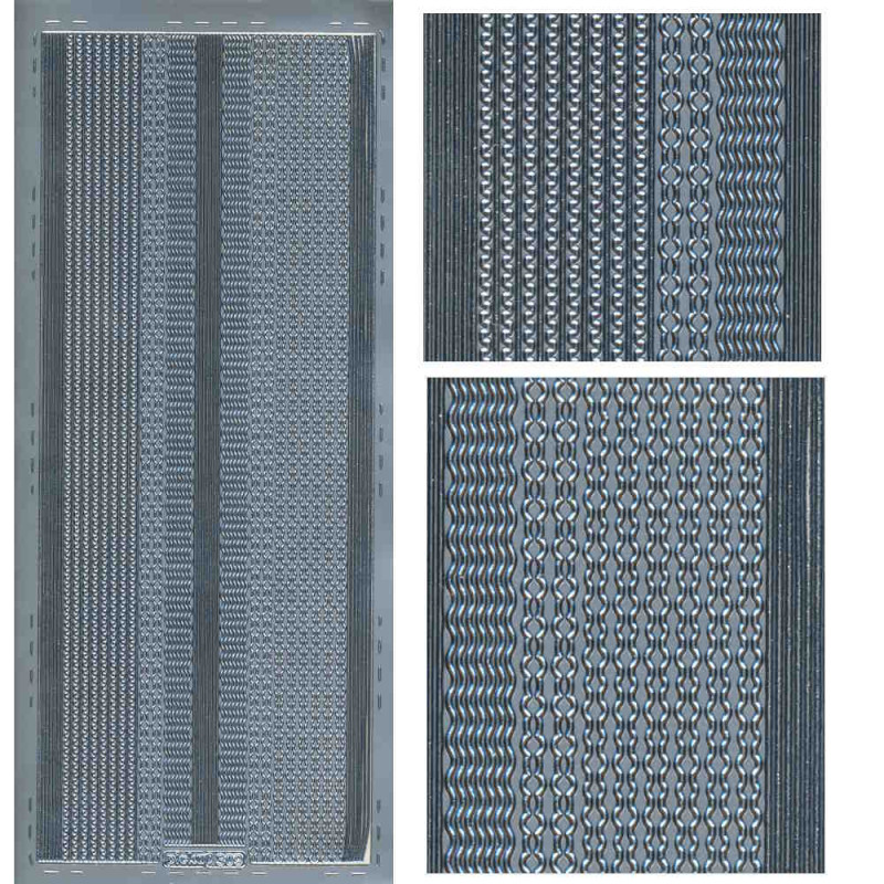 pu309s Sticker Linien 31 silber