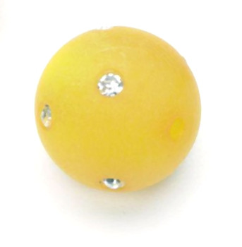 6091404 Polarisperle 14mm mit Swarovski-Strass gelb