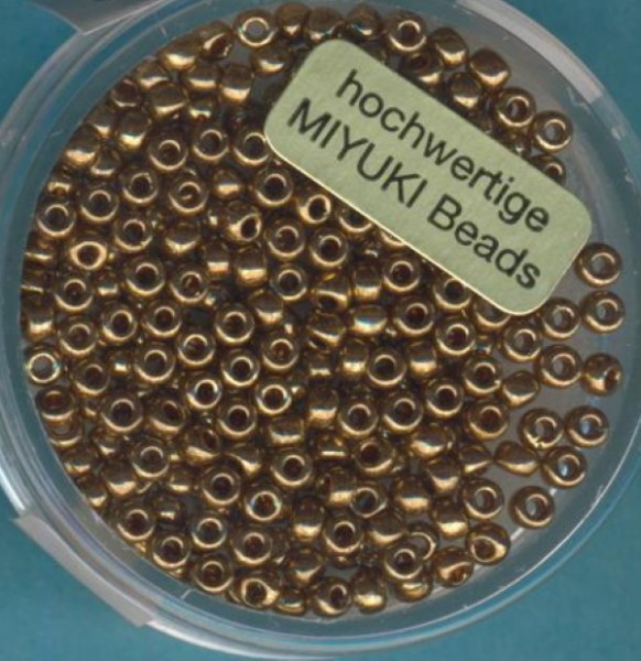 Miyuki-Rocailles 2,5mm metallic dorado