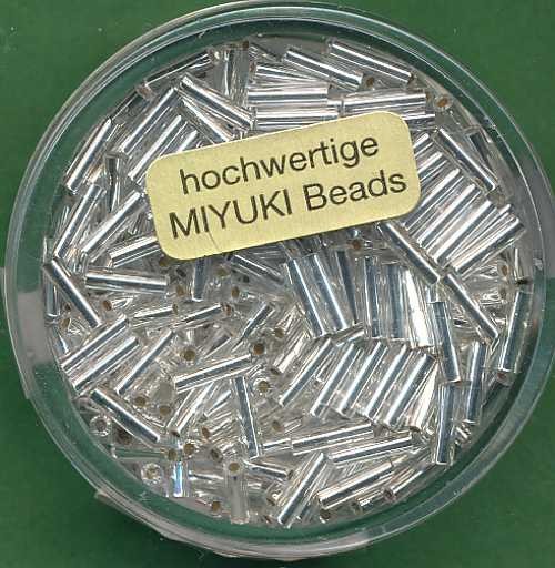 Miyuki-Stifte 6mm Silbereinzug cristall