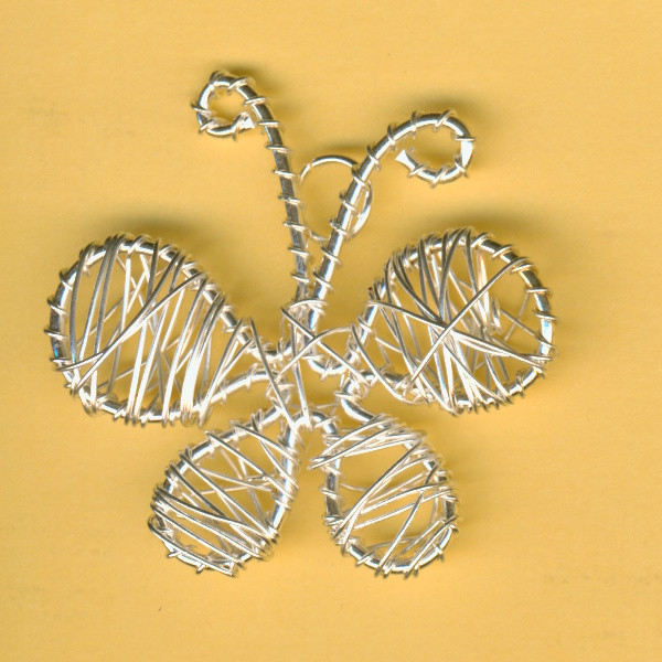 4232-13921 Metallzwischenteil Schmetterling 35mm silber