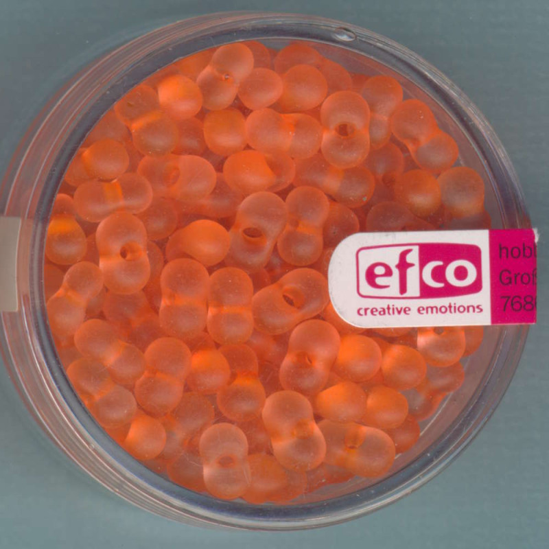 1060816 Farfalle Perlen 6,5x3,2mm NEON orange transparent matt 17g