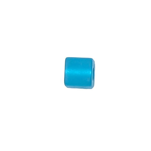 370606891 Polariswürfel Großloch türkis matt 6x6mm