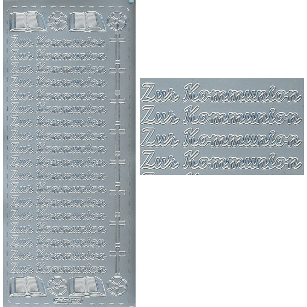 pu267s Sticker Zur Kommunion 4 silber