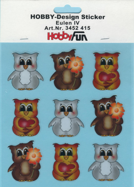 3452415 Hobby Design Sticker Eulen IV