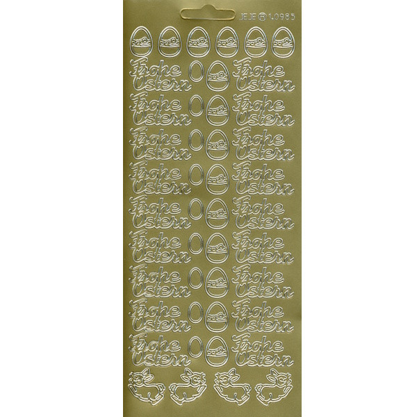 10985g Sticker Frohe Ostern 2 gold