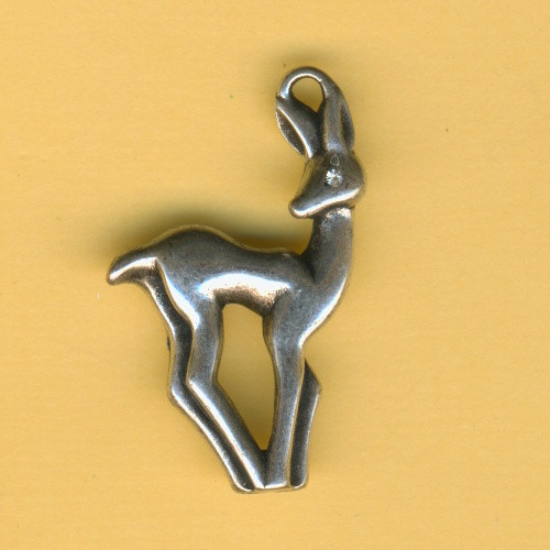 547401131 Metallanhänger Reh 33x22mm altplatin