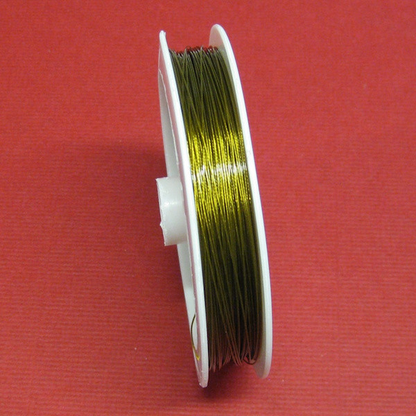 l0380795 Schmuckdraht gold nylonbeschichtet 0,38mm 50m