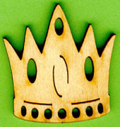 Holz-Deko Prinzessinkrone 4cm