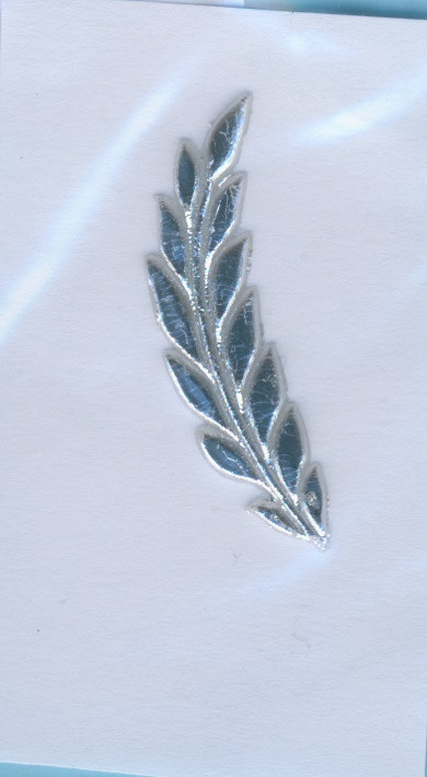 70800491 Wachsdekor Ähre 35x10mm silber 1 Stück