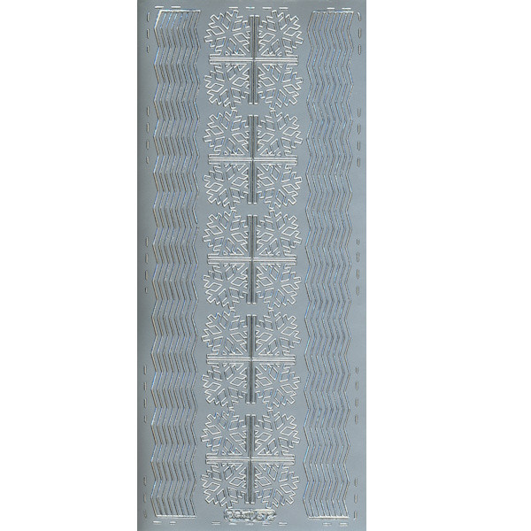 pu572s Sticker Weihnachtsecken und Linien 3 silber