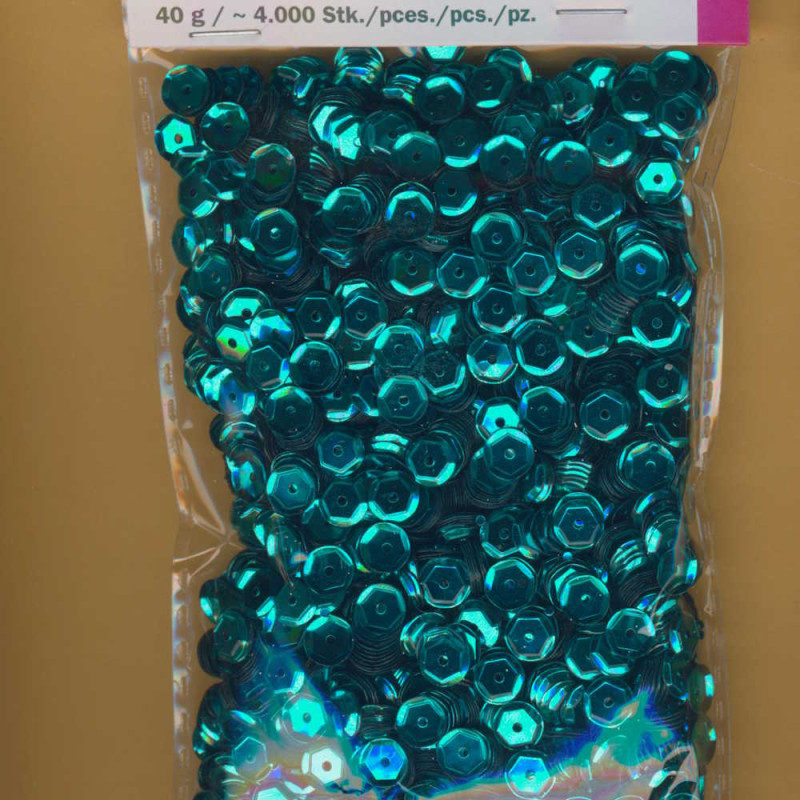 1026856 Pailletten gewölbt 6mm türkis 40g
