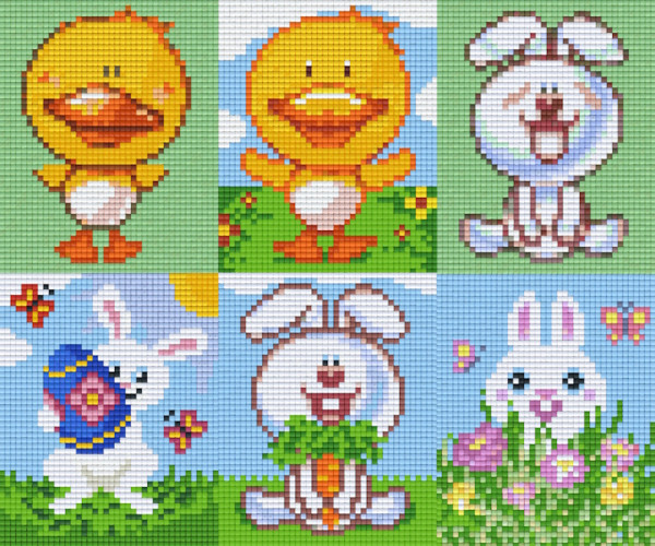 Pixelhobby Ostern Klassik Set mit 1 Basisplatte