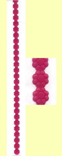 Wachs-Borte Blüte 240x10mm rot