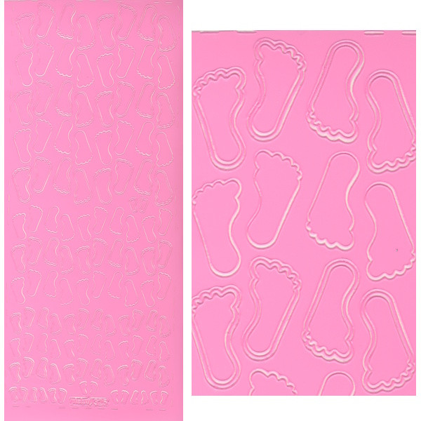 pu325r Sticker Füsse 3 rosa