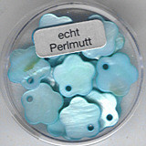 63907006 Perlmutt Blume 12mm hellblau