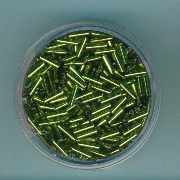 70026 Miyuki Stifte 6mm grün Silbereinzug 10g