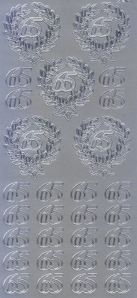 cl65s Sticker 65 silber